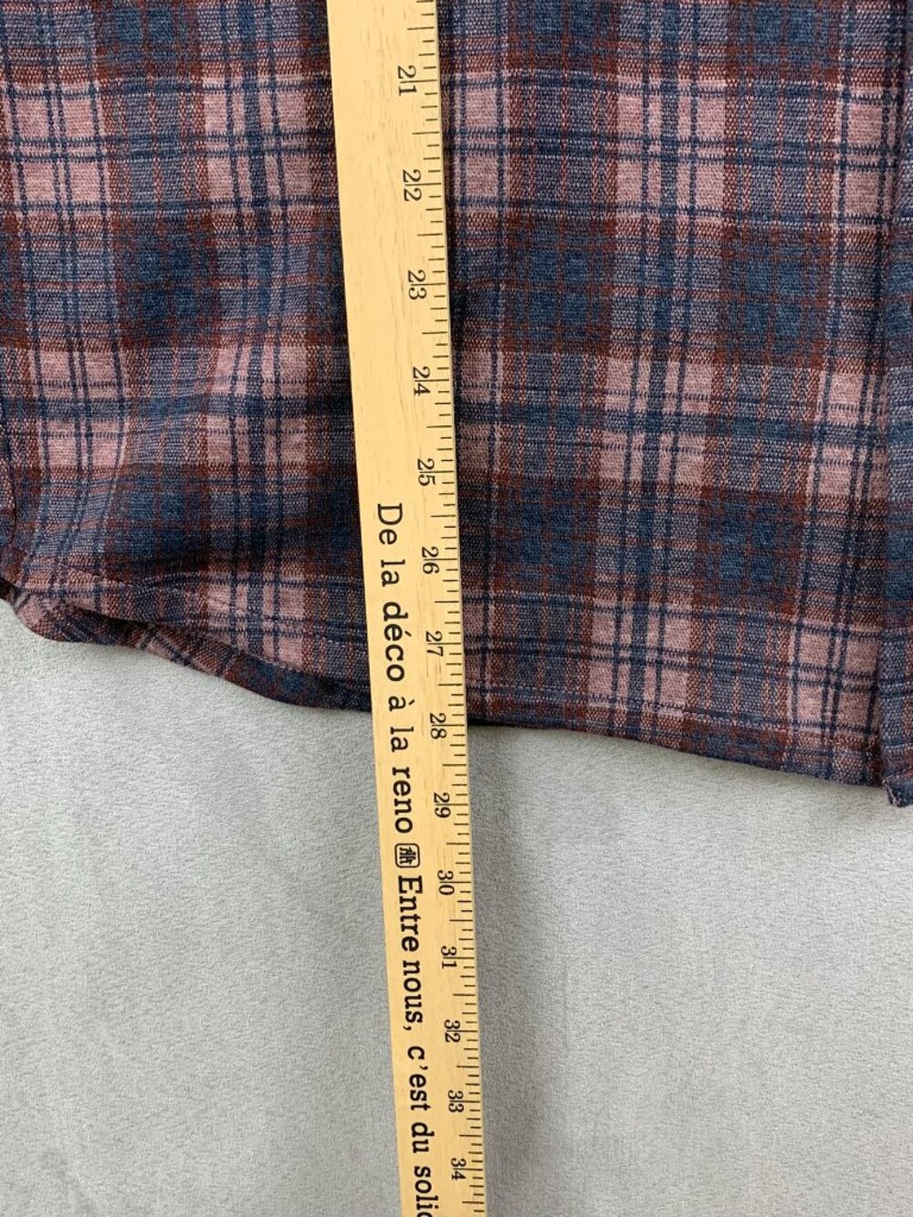 DU/ER Mens Shirt Medium Purple Plaid Flannel Button Up Long Sleeve Performance - Picture 4 of 8